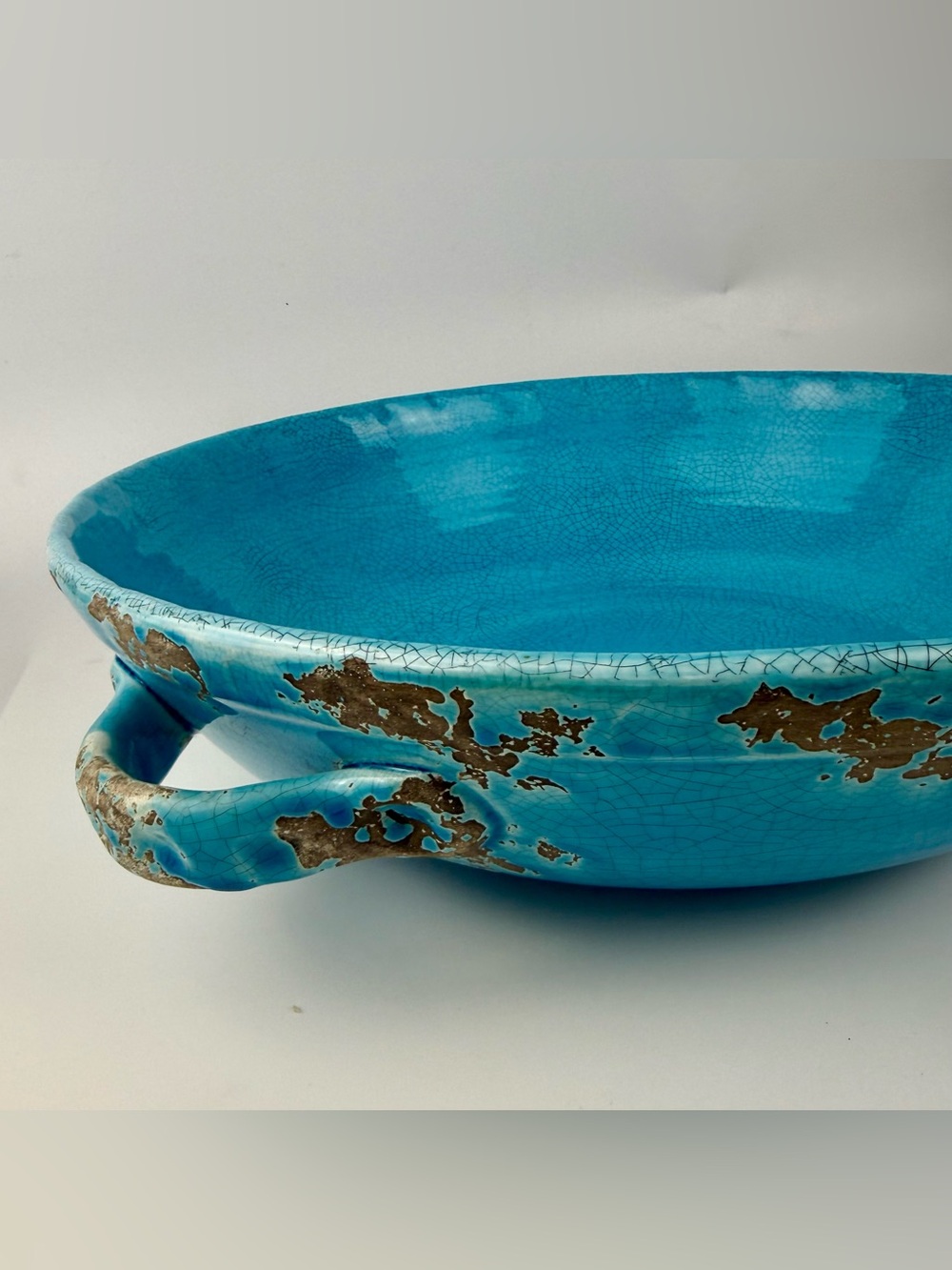 Williams Sonoma Rustic Italian 2012 Ceramic Serving Bowl w/handles Made In Italy
